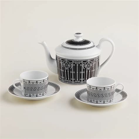 hermes h deco dinnerware|Hermes tea service.